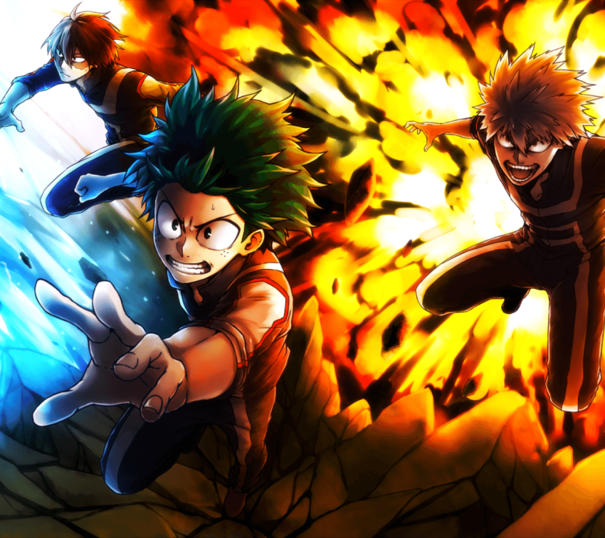 Deku Todoroki Bakugo PC Wallpaper HD