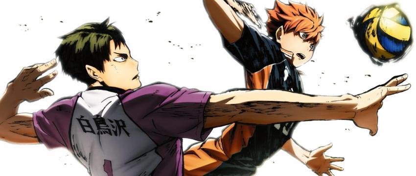 Hinata Kageyama Spike Scene Dual Screen Wallpaper