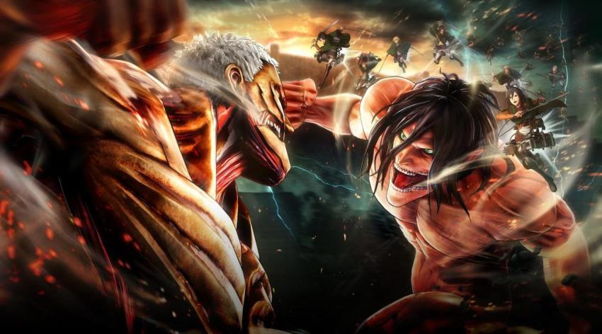 Armored Titan vs. Attack Titan Wallpaper