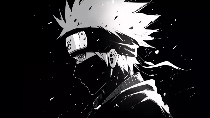 Naruto Black and White hd 4k Wallpaper