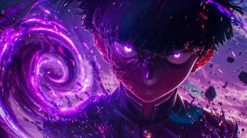 Mob Psycho 100 - Unleashed Power 4K Wallpaper