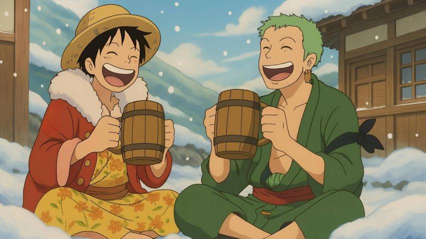 Luffy and Zoro Desktop 4K Wallpaper