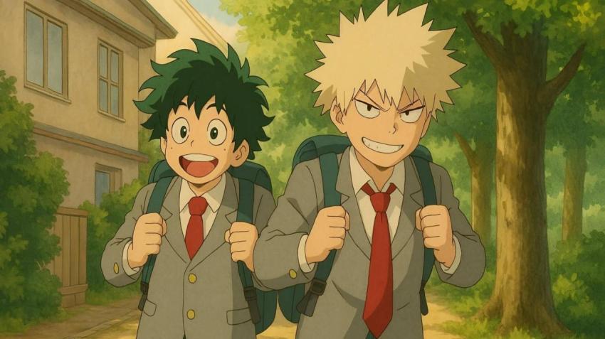 Deku and Bakugo Desktop 4K Wallpaper