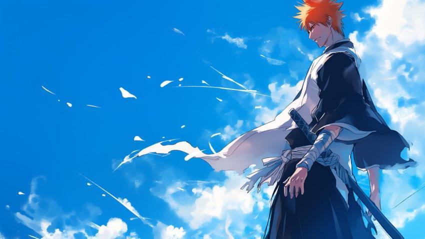 Bleach in the Blue Sky: Peaceful Wallpaper