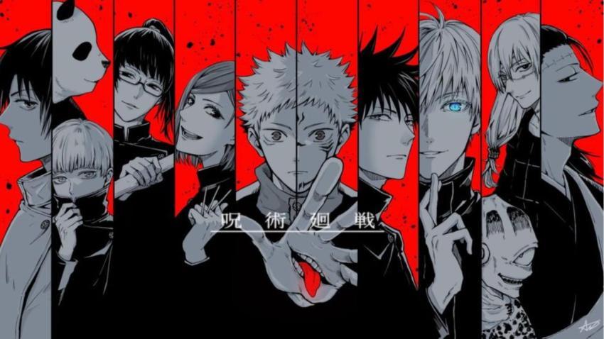 Jujutsu Kaisen: Red and Black Heroes Wallpaper