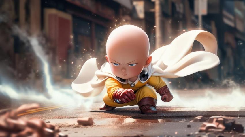 One Punch Man: Chibi Saitama Ready to Go!