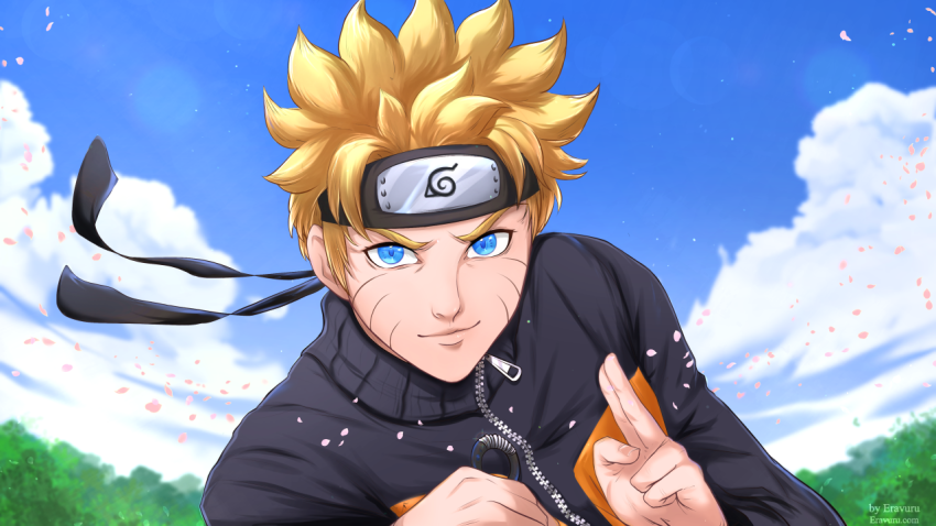 Naruto: Sunny Skies and Sakura Wallpaper