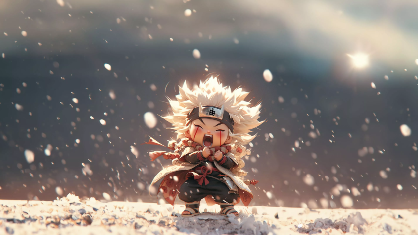 Naruto: Chibi Ninja HD Desktop Wallpaper