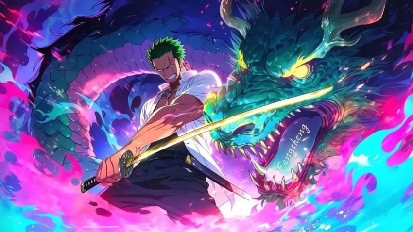 Zoro Fighting Dragon Wallpaper HD