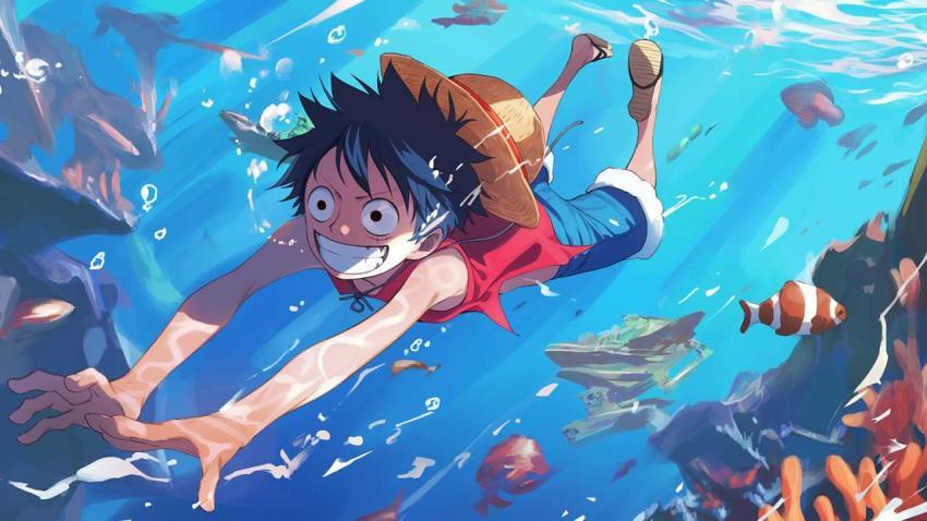 Luffy Underwater Wallpaper HD 4K