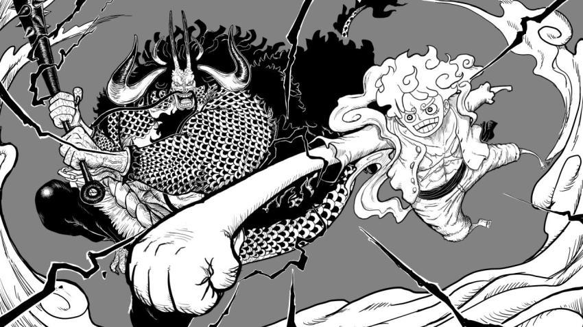 Luffy vs Kaido Manga Wallpaper HD 4K