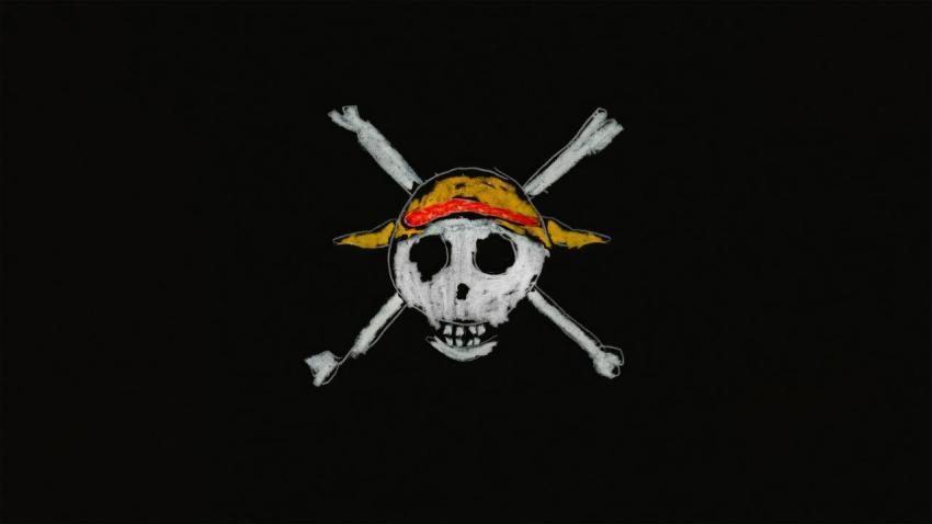 Straw Hat Jolly Roger Sketch Wallpaper HD 4K