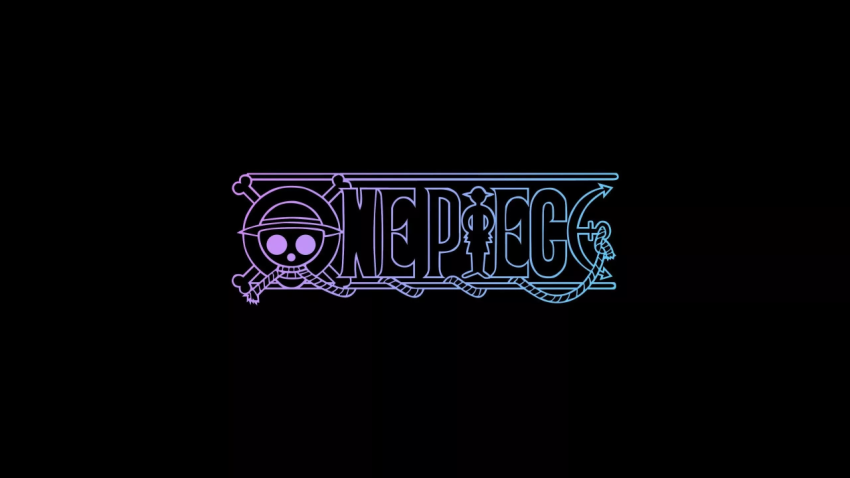 One Piece Neon Logo Wallpaper HD 4K