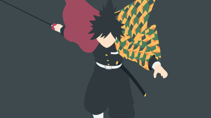 Minimalist Tanjiro Art HD Wallpaper