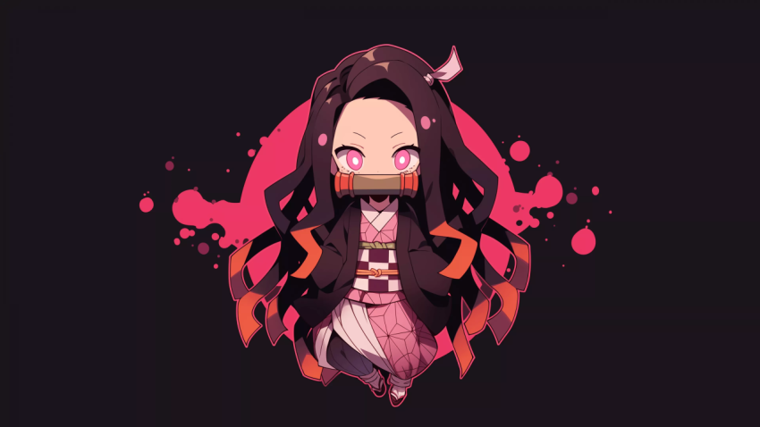 Chibi Nezuko Wallpaper Art HD