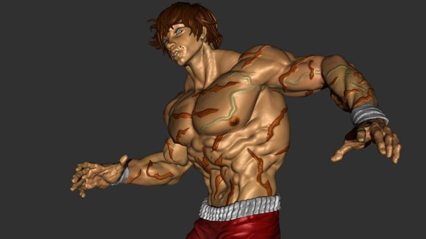 3D Baki Hanma Model Wallpaper