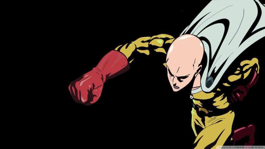 Saitama Punching Pose Wallpaper