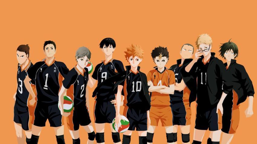 Karasuno Volleyball Club Full Team 4K Wallpaper