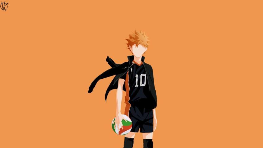 4K Haikyu!! Wallpaper - Shoyo Hinata Minimalist Art