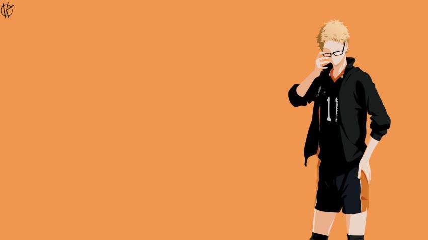 4K Haikyu!! Wallpaper - Kei Tsukishima Minimalist Art