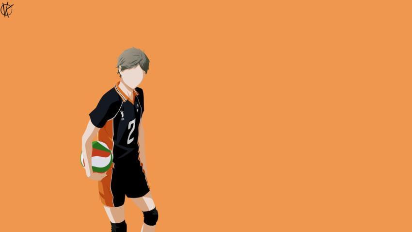4K Haikyu!! Wallpaper - Koshi Sugawara Minimalist Art