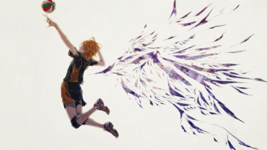 Haikyu!! Hinata Flying Spike Desktop 4K Wallpaper