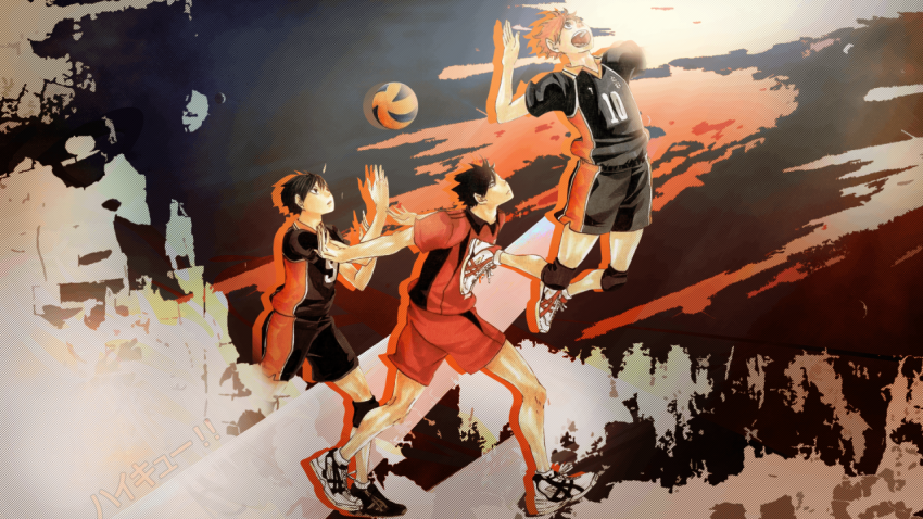 4K Desktop Wallpaper: Haikyu!! Intense Volleyball Match