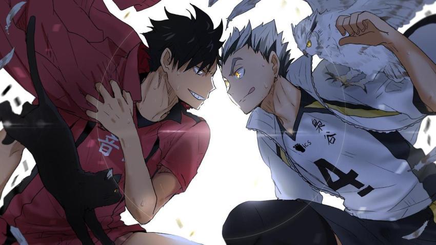 Haikyu!! Kuroo vs Bokuto Rivalry Desktop 4K Wallpaper