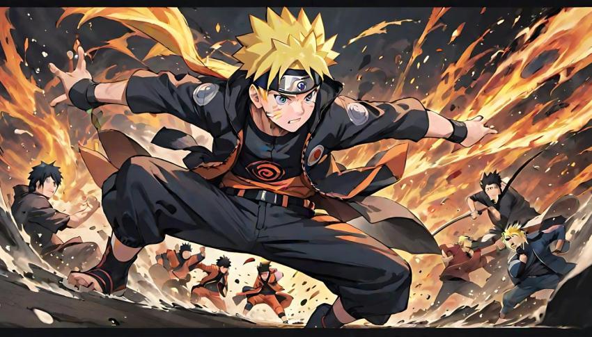 Naruto Leading the Charge 4K Desktop Background