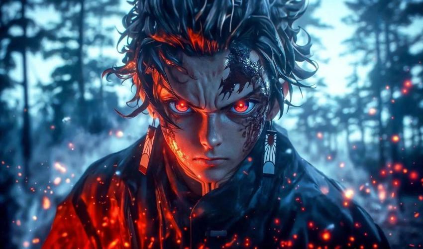 Download Tanjiro 4K Wallpaper: Burning Spirit