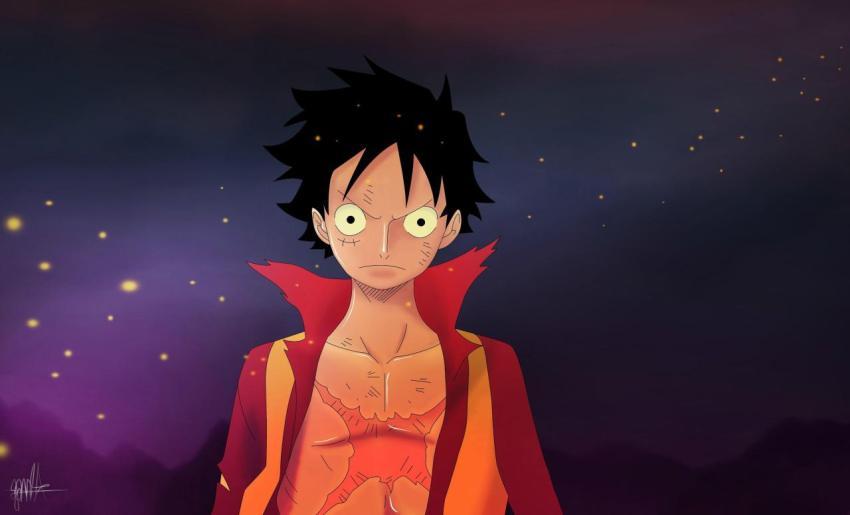 Luffy Starry Night Wallpaper 4K