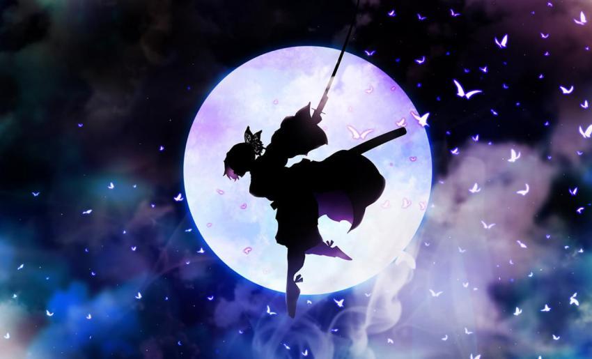 Demon Slayer: Moonlight Silhouette Wallpaper