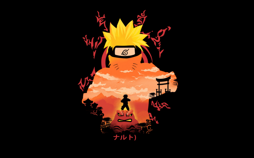 Naruto Silhouette Landscape Desktop Wallpaper