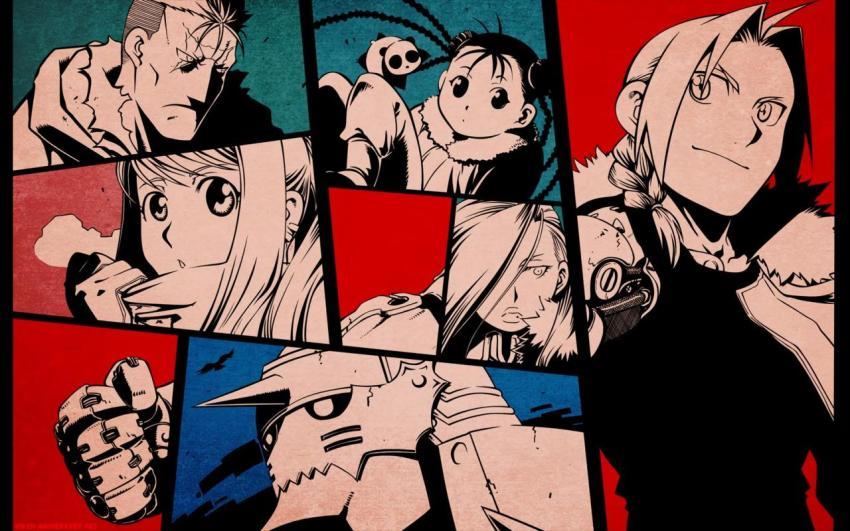 FMA: Monochromatic Character Portraits Wallpaper