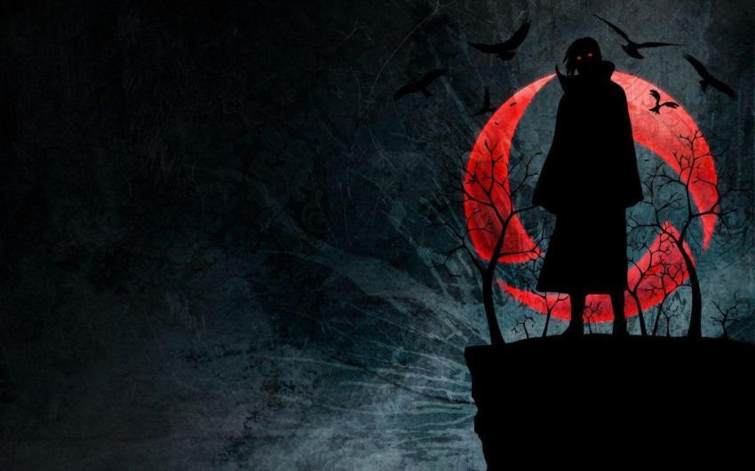 Itachi: Under the Crimson Moon Wallpaper