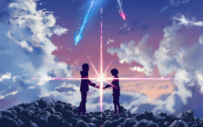 Taki and Mitsuha Connection 4K Desktop Wallpaper
