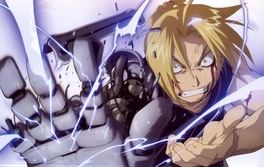 Edward Elric: Glowing Eyes Automail Wallpaper