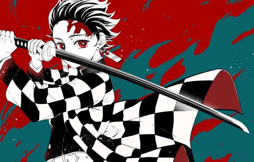 Tanjiro Checkered Haori Wallpaper HD