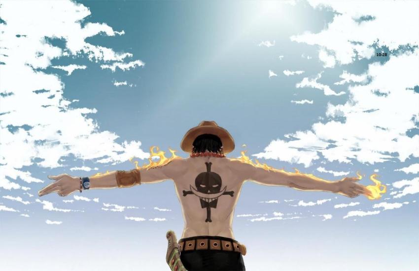 One Piece: Ace Against the Sky Wallpaper