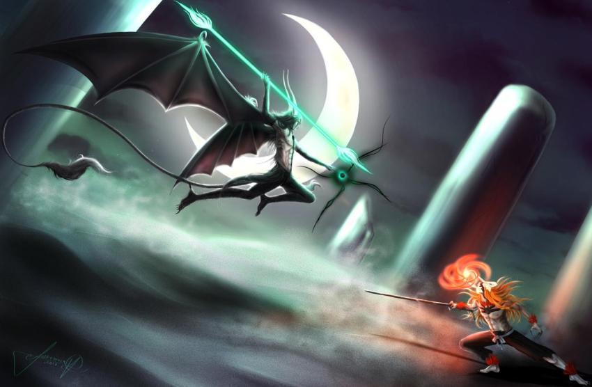 Bleach Wallpaper: Ichigo vs Ulquiorra Final Battle