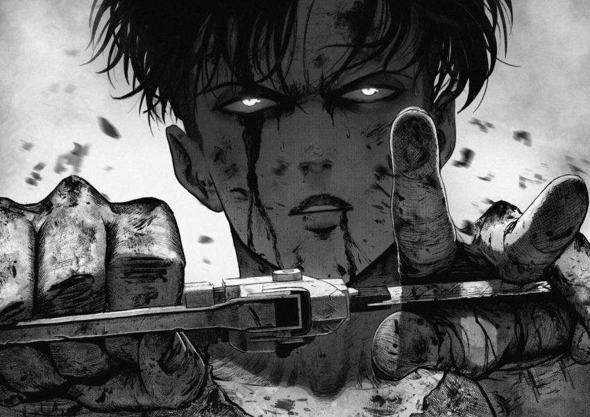 Levi Intense Manga Wallpaper