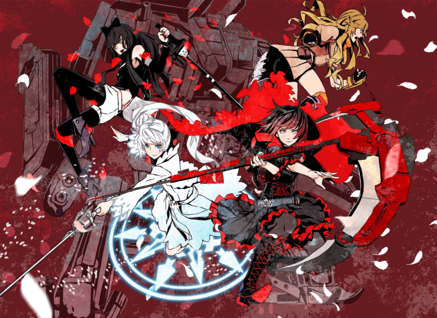 4K Desktop Wallpaper - RWBY Team in Action