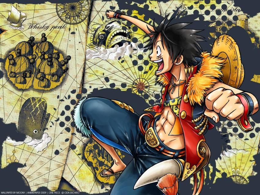 Luffy Treasure Map Wallpaper HD 4K