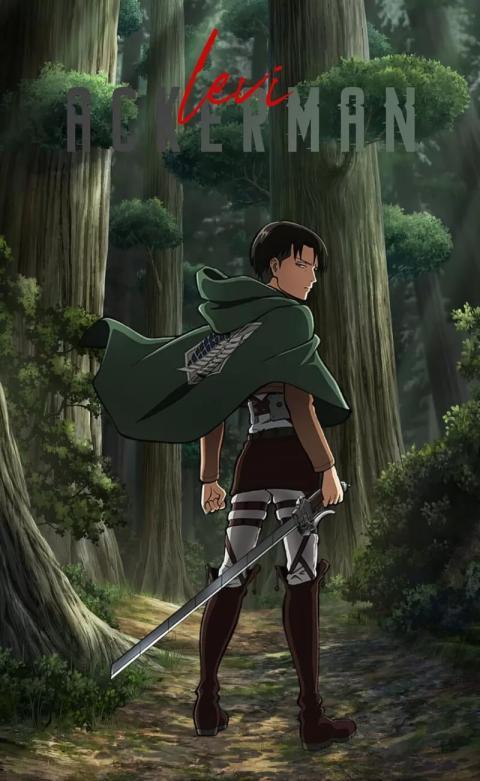 Attack on Titan Levi Forest Iphone Wallpaper