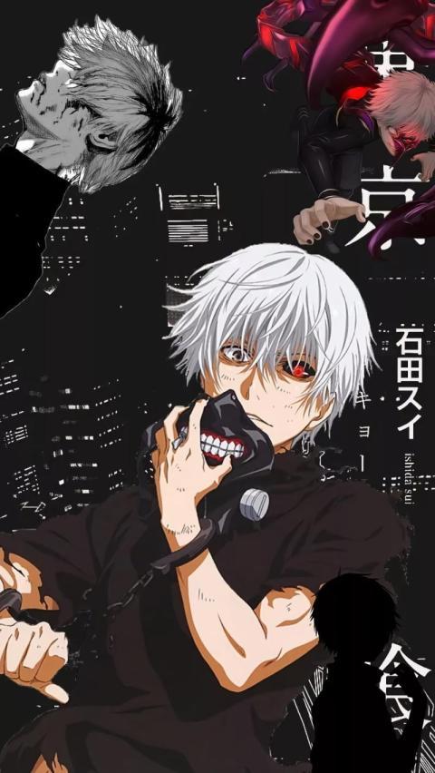 Tokyo Ghoul: Collage Art Mobile Wallpaper