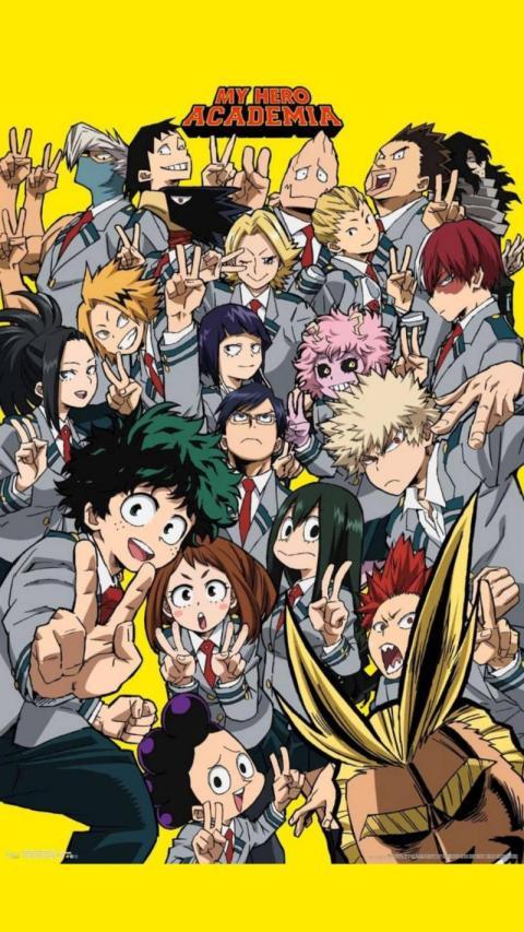 My Hero Academia: Class 1-A Group Phone Wallpaper