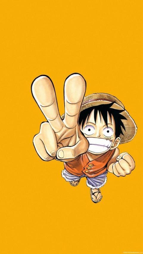 Luffy Peace Sign Iphone Wallpaper HD