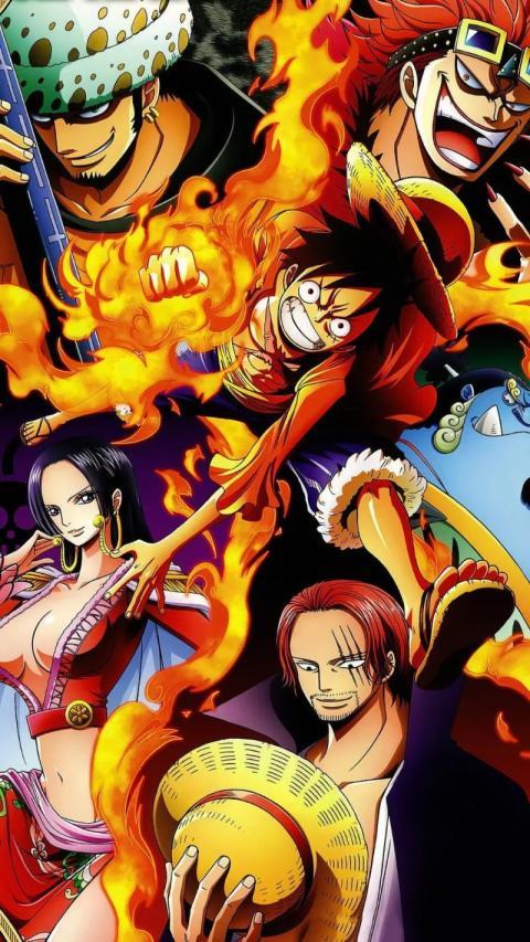 One Piece Burning Spirit Mobile HD Wallpaper