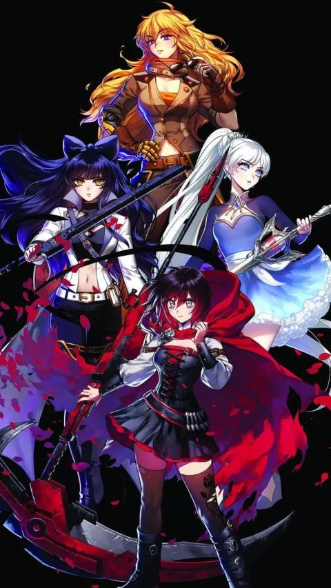 4K Phone Wallpaper RWBY Team Up