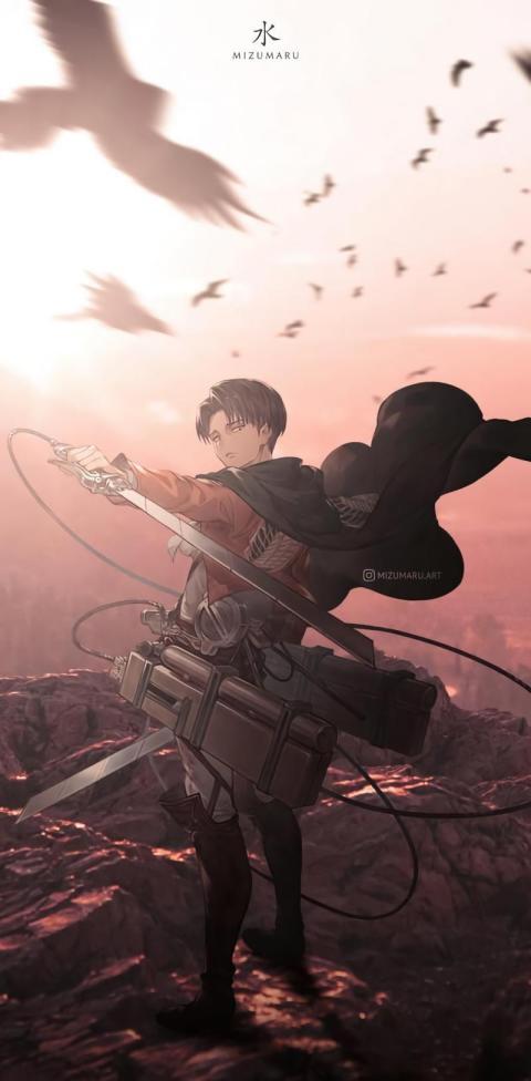 Levi Soaring Art Mobile Wallpaper HD 4K